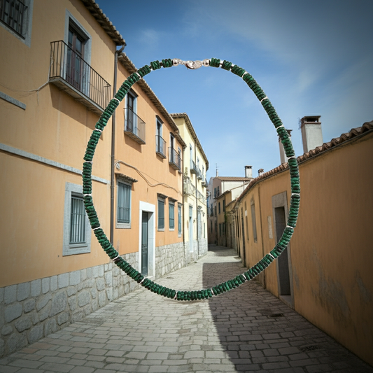Positano Malachite Beaded Necklace