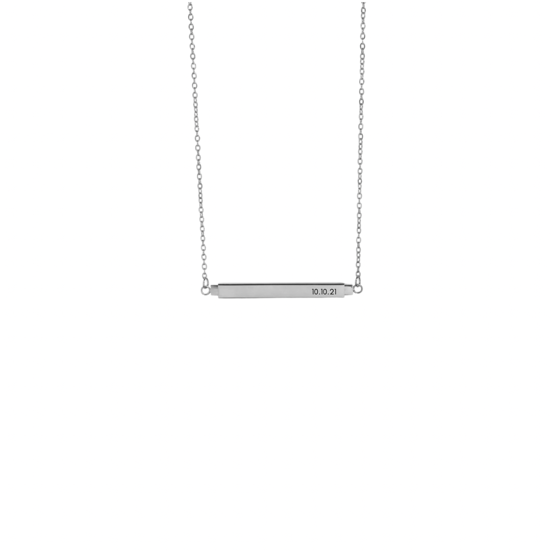 Secret Message Silver Necklace personalized gift